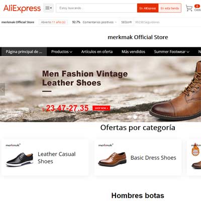 Tienda de zapatos en Aliexpress Merkmak